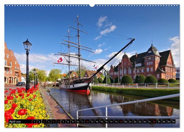Produktbild: Papenburg und das Rheiderland (hochwertiger Premium Wandkalender 2026 DIN A2 quer), Kunstdruck in Hochglanz