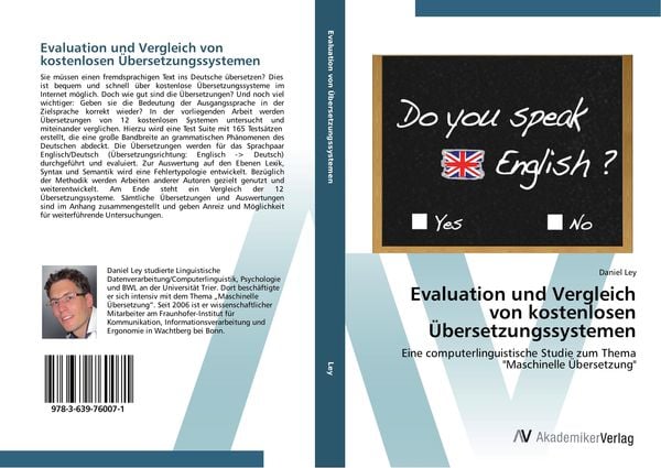 Produktbild: Evaluation und Vergleich von kostenlosen &Uuml;bersetzungssystemen