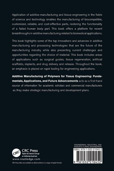 Produktbild: Additive Manufacturing of Polymers for Tissue Engineering