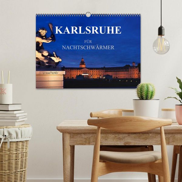 Produktbild: KARLSRUHE F&Uuml;R NACHTSCHW&Auml;RMER (Wandkalender 2026 DIN A3 quer), CALVENDO Monatskalender