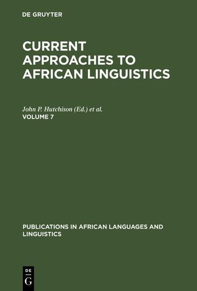 Produktbild: Current Approaches to African Linguistics. Vol 7
