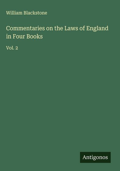 Produktbild: Commentaries on the Laws of England in Four Books