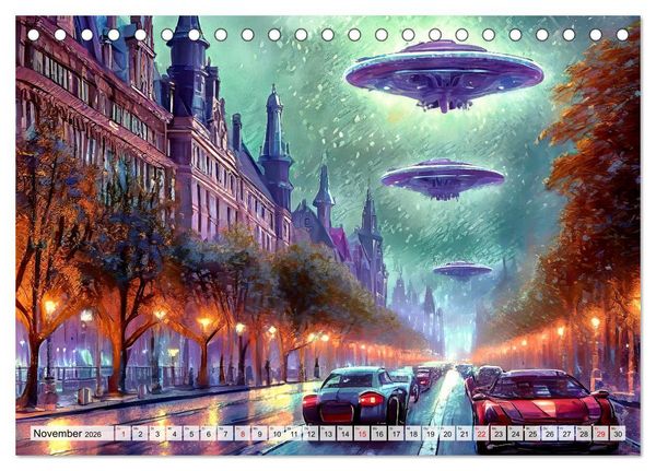 Produktbild: Besuch von einem anderen Stern (Tischkalender 2026 DIN A5 quer), CALVENDO Monatskalender