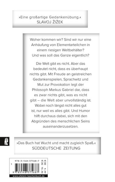 Produktbild: Warum es die Welt nicht gibt