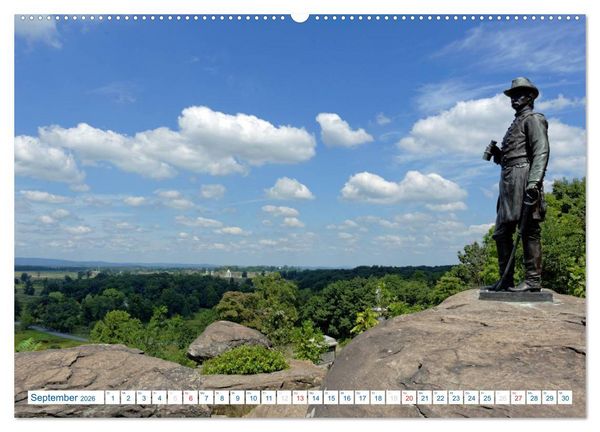 Produktbild: Gettysburg Military Park (hochwertiger Premium Wandkalender 2026 DIN A2 quer), Kunstdruck in Hochglanz
