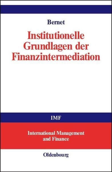 Produktbild: Institutionelle Grundlagen der Finanzintermediation