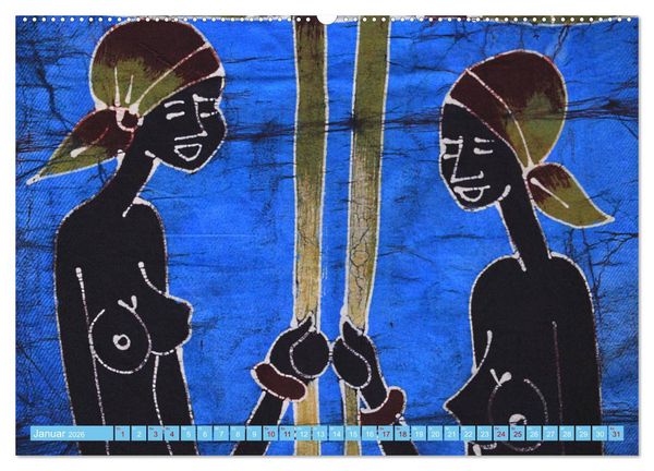 Produktbild: Farbenfrohes Afrika (hochwertiger Premium Wandkalender 2026 DIN A2 quer), Kunstdruck in Hochglanz