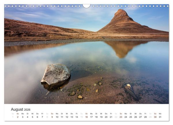 Produktbild: ISLAND 63&deg; - 66&deg; N / 13&deg; - 25&deg; W (Wandkalender 2026 DIN A3 quer), CALVENDO Monatskalender