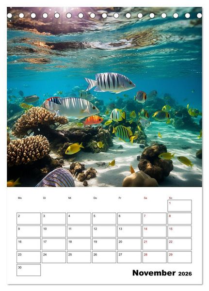 Produktbild: T&uuml;rkisblauer Genuss (Tischkalender 2026 DIN A5 hoch), CALVENDO Monatskalender