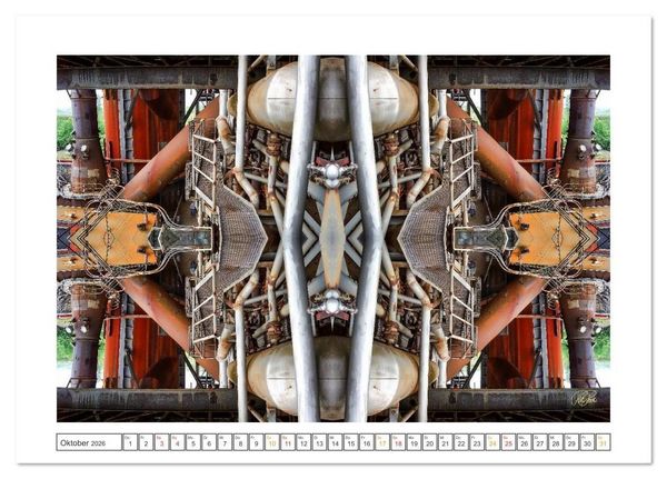 Produktbild: Faszination Spiegelung - Industrie und Technik (Tischkalender 2026 DIN A5 quer), CALVENDO Monatskalender