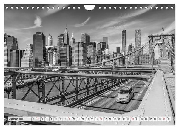 Produktbild: BROOKLYN BRIDGE Das Wahrzeichen von New York City (Wandkalender 2026 DIN A4 quer), CALVENDO Monatskalender