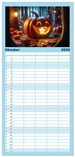 Produktbild: Familienplaner 2026 - Himmelsfunken: Der kleine Stern und seine Reisen mit 5 Spalten (Wandkalender, 21 x 45 cm) CALVENDO