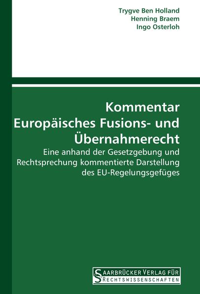 Produktbild: Kommentar Europ&auml;isches Fusions- und &Uuml;bernahmerecht