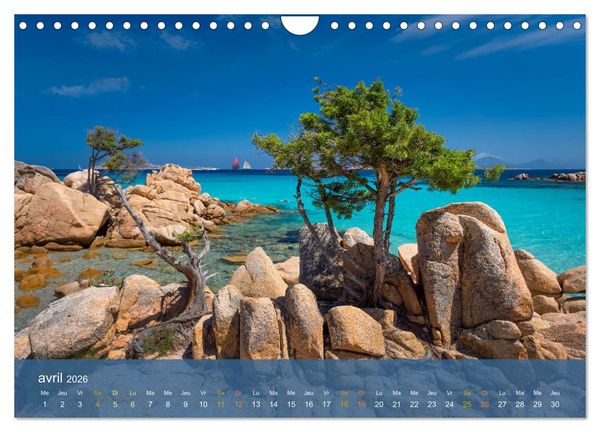 Produktbild: Sardaigne - L'&acirc;me sauvage de la M&eacute;diterran&eacute;e (Calendrier mural 2026 DIN A4 vertical), CALVENDO calendrier mensuel
