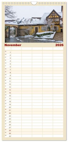 Produktbild: Familienplaner 2026 - Ein Spaziergang durch Feuchtwangen mit 5 Spalten (Wandkalender, 21 x 45 cm) CALVENDO