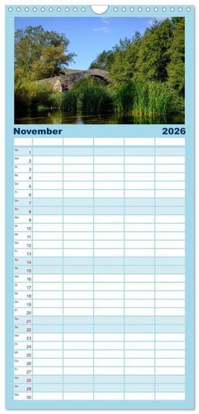 Produktbild: Familienplaner 2026 - Korsika Wild und Frei mit 5 Spalten (Wandkalender, 21 x 45 cm) CALVENDO