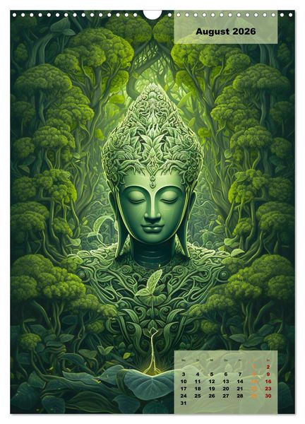 Produktbild: Jade Buddha - Finde die innere Mitte (Wandkalender 2026 DIN A3 hoch), CALVENDO Monatskalender