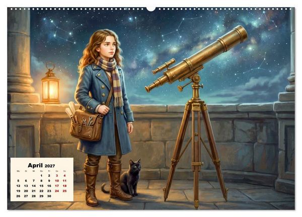 Produktbild: Kleine Entdecker auf magischen Reisen - Fantasy-Welten f&uuml;r Kinder (Wandkalender 2027 DIN A2 quer), CALVENDO Monatskalender