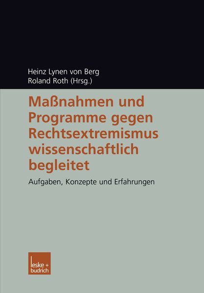 Produktbild: Ma&szlig;nahmen und Programme gegen Rechtsextremismus wissenschaftlich begleitet