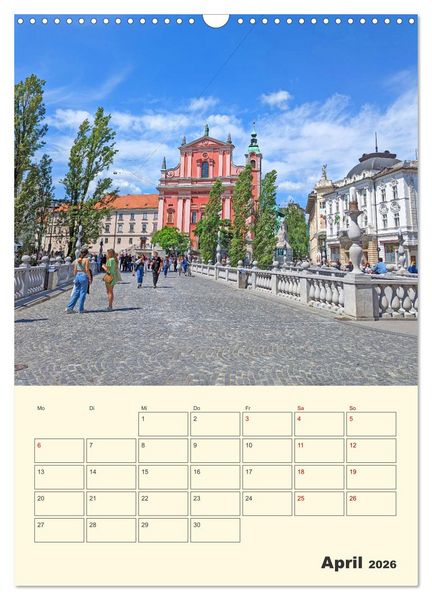 Produktbild: Ljubljana Sloweniens Hauptstadt (Wandkalender 2026 DIN A3 hoch), CALVENDO Monatskalender