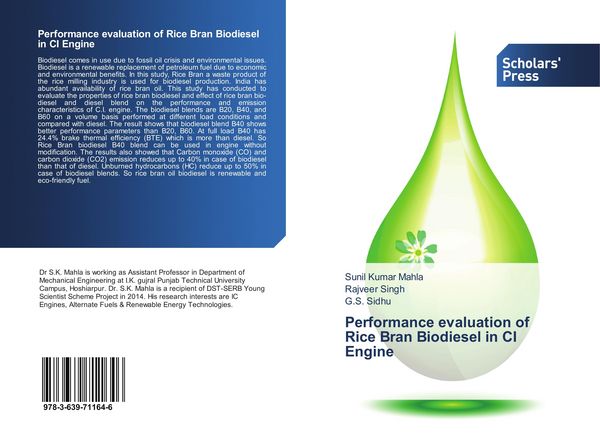 Produktbild: Performance evaluation of Rice Bran Biodiesel in CI Engine