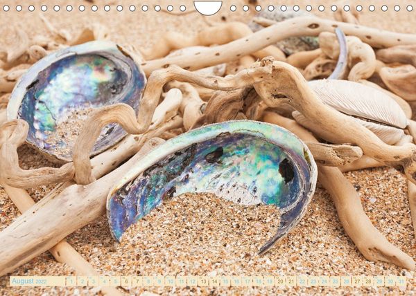 Produktbild: Am Strand - Fundst&uuml;cke und Kunstwerke (Wandkalender 2022 DIN A4 quer)