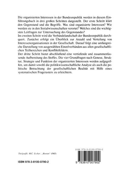 Produktbild: Organisierte Interessen in der Bundesrepublik Deutschland