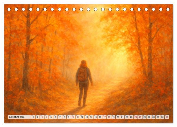 Produktbild: Ruhe finden - Der Anti-Stress-Kalender - Ein Jahr voller W&auml;rme und Achtsamkeit (Tischkalender 2026 DIN A5 quer), CALVENDO Monatskalender