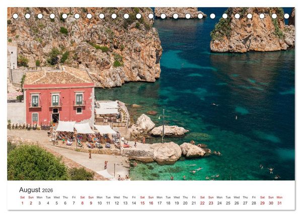 Produktbild: Sicily - The island where winter does not exist (Desk Calendar 2026 DIN A5 landscape), CALVENDO 12 Month DeskCalendar