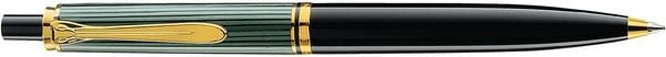 Produktbild: Pelikan Kugelschreiber Souver&auml;n&reg; K400, 24-Karat vergoldete Zierelemente, Druckmechanik, Schwarz-Gr&uuml;n