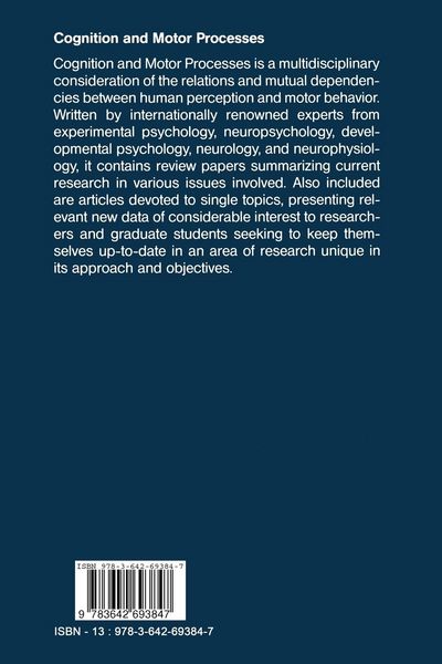 Produktbild: Cognition and Motor Processes