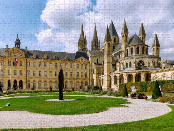 Produktbild: CALVENDO Puzzle Caen, Abtei Saint-Etienne | 1000 Teile Lege-Gr&ouml;&szlig;e 64x48cm Foto-Puzzle f&uuml;r gl&uuml;ckliche Stunden