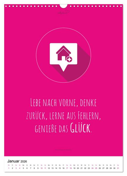 Produktbild: vollgeherzt: Der besondere Kalender f&uuml;r Bauherren mit motivierenden Hausbauzitaten (Wandkalender 2026 DIN A3 hoch), CALVENDO Monatskalender