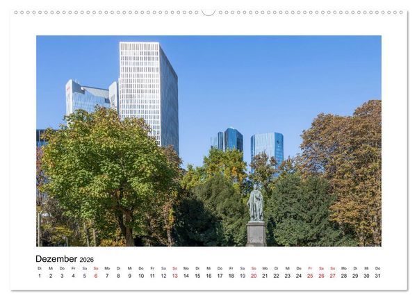 Produktbild: Frankfurt - Parks und G&auml;rten (Wandkalender 2026 DIN A2 quer), CALVENDO Monatskalender