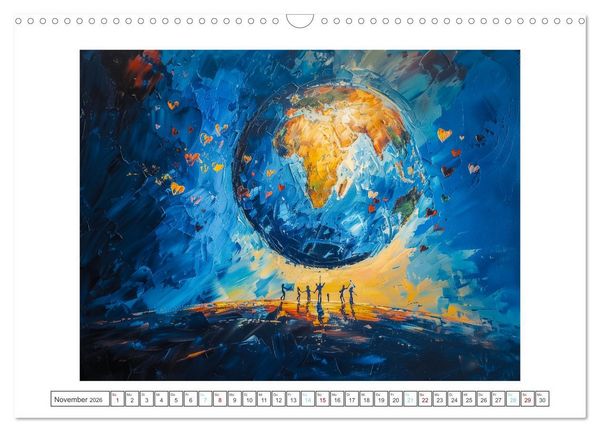 Produktbild: Die Sprache des Friedens (Wandkalender 2026 DIN A3 quer), CALVENDO Monatskalender