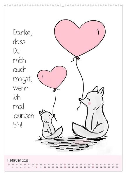 Produktbild: Freundin f&uuml;r immer! Spr&uuml;che-Kalender f&uuml;r Seelenverwandte! (hochwertiger Premium Wandkalender 2026 DIN A2 hoch), Kunstdruck in Hochglanz