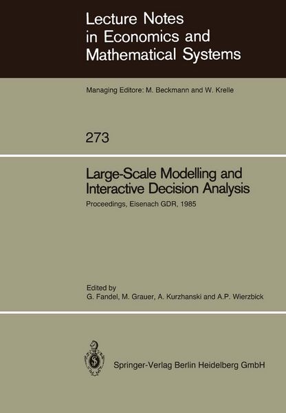 Produktbild: Large-Scale Modelling and Interactive Decision Analysis
