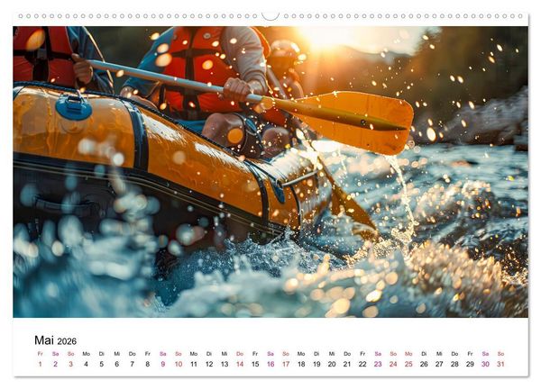 Produktbild: Rafting f&uuml;r Mutige (Wandkalender 2026 DIN A2 quer), CALVENDO Monatskalender