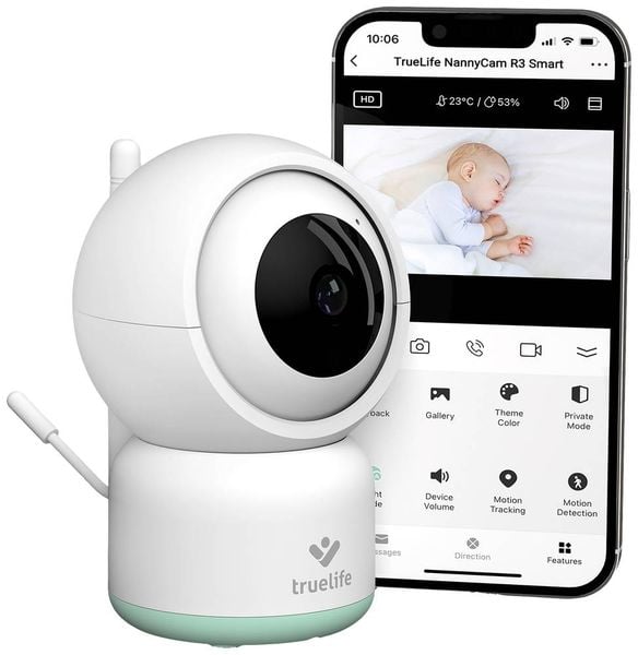 Truelife NannyCam R3 Smart TLNCR3S Babyphone mit Kamera WLAN 2.4GHz