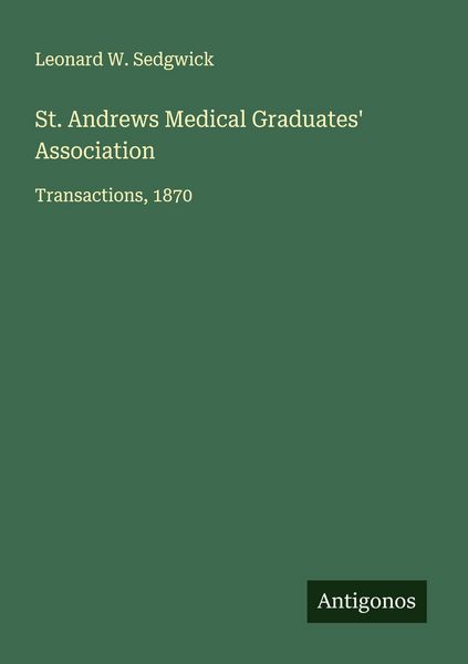 Produktbild: St. Andrews Medical Graduates' Association