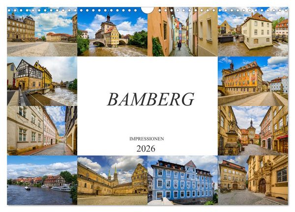 Bamberg Impressionen (Wandkalender 2026 DIN A3 quer), CALVENDO Monatskalender