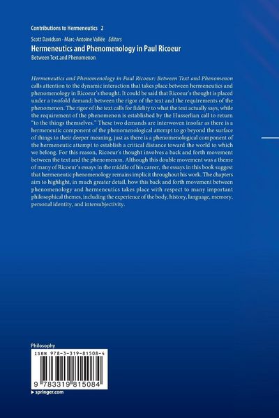 Produktbild: Hermeneutics and Phenomenology in Paul Ricoeur