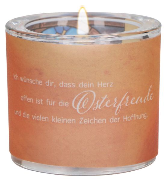 Produktbild: Windlicht aus Glas zu Ostern - Zeichen der Hoffnung