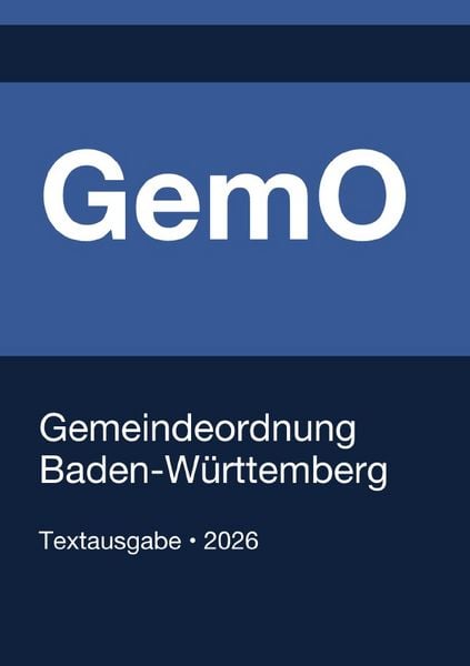 Produktbild: GemO BW - Gemeindeordnung Baden-W&uuml;rttemberg 2026