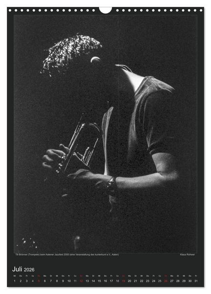 Produktbild: Jazz Moments (Wandkalender 2026 DIN A3 hoch), CALVENDO Monatskalender