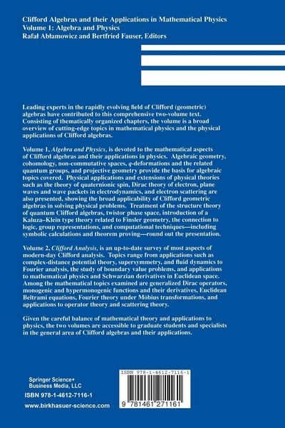 Produktbild: Clifford Algebras and their Applications in Mathematical Physics