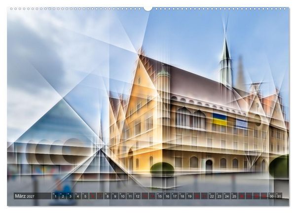 Produktbild: Digital - Kubistisch - Piktorial (Wandkalender 2027 DIN A2 quer), CALVENDO Monatskalender
