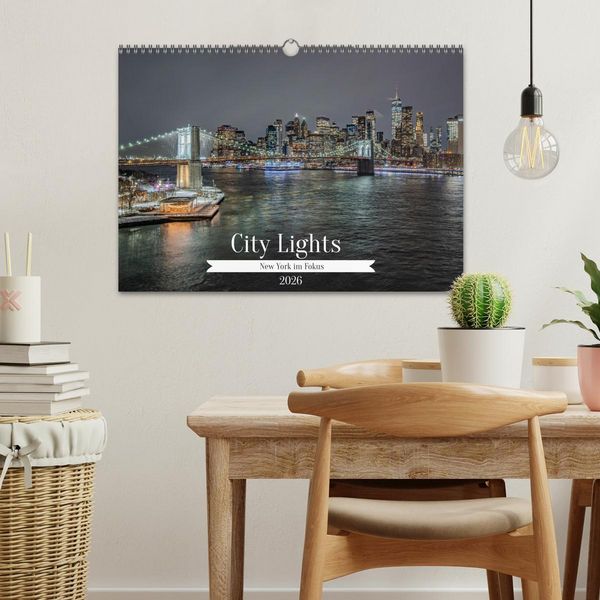 Produktbild: City Lights &ndash; New York im Fokus (Wandkalender 2026 DIN A3 quer), CALVENDO Monatskalender