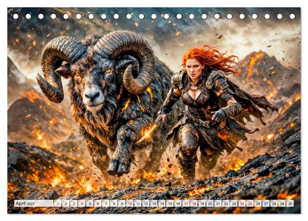 Produktbild: Sternzeichen - Die M&auml;chte des Tierkreises (Tischkalender 2027 DIN A5 quer), CALVENDO Monatskalender
