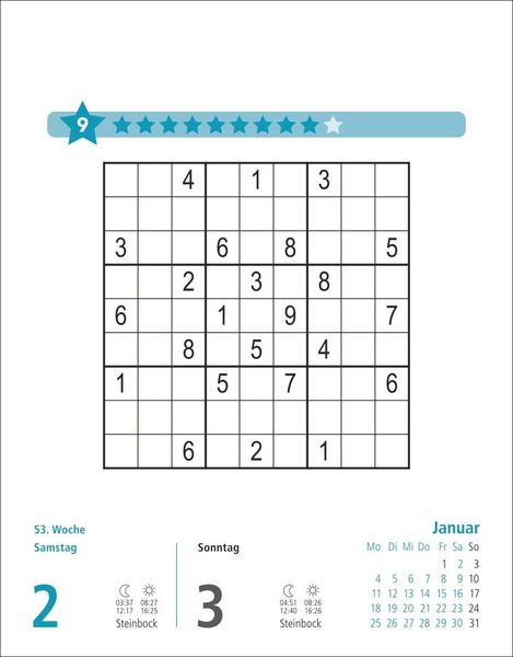 Produktbild: Stefan Heine Sudoku schwierig bis extrem Tagesabrei&szlig;kalender 2027